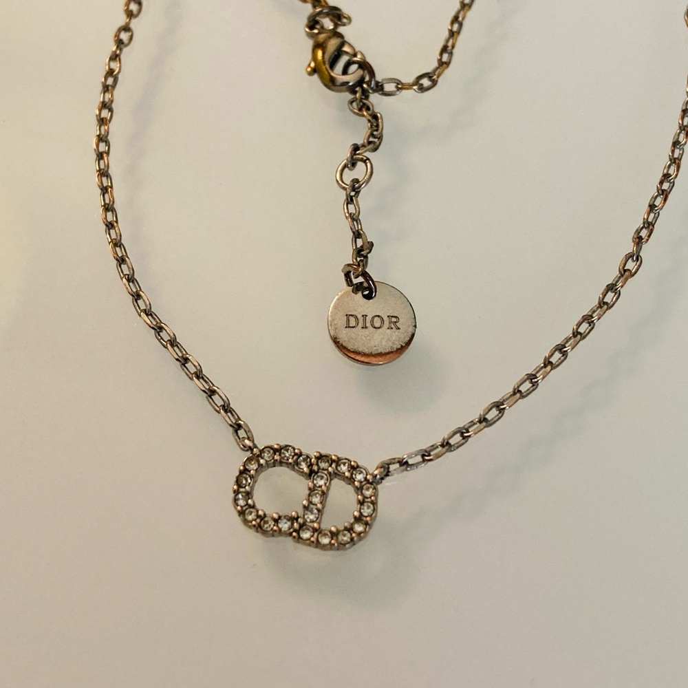 Auth Dior Clair D Lune Necklace View 3
